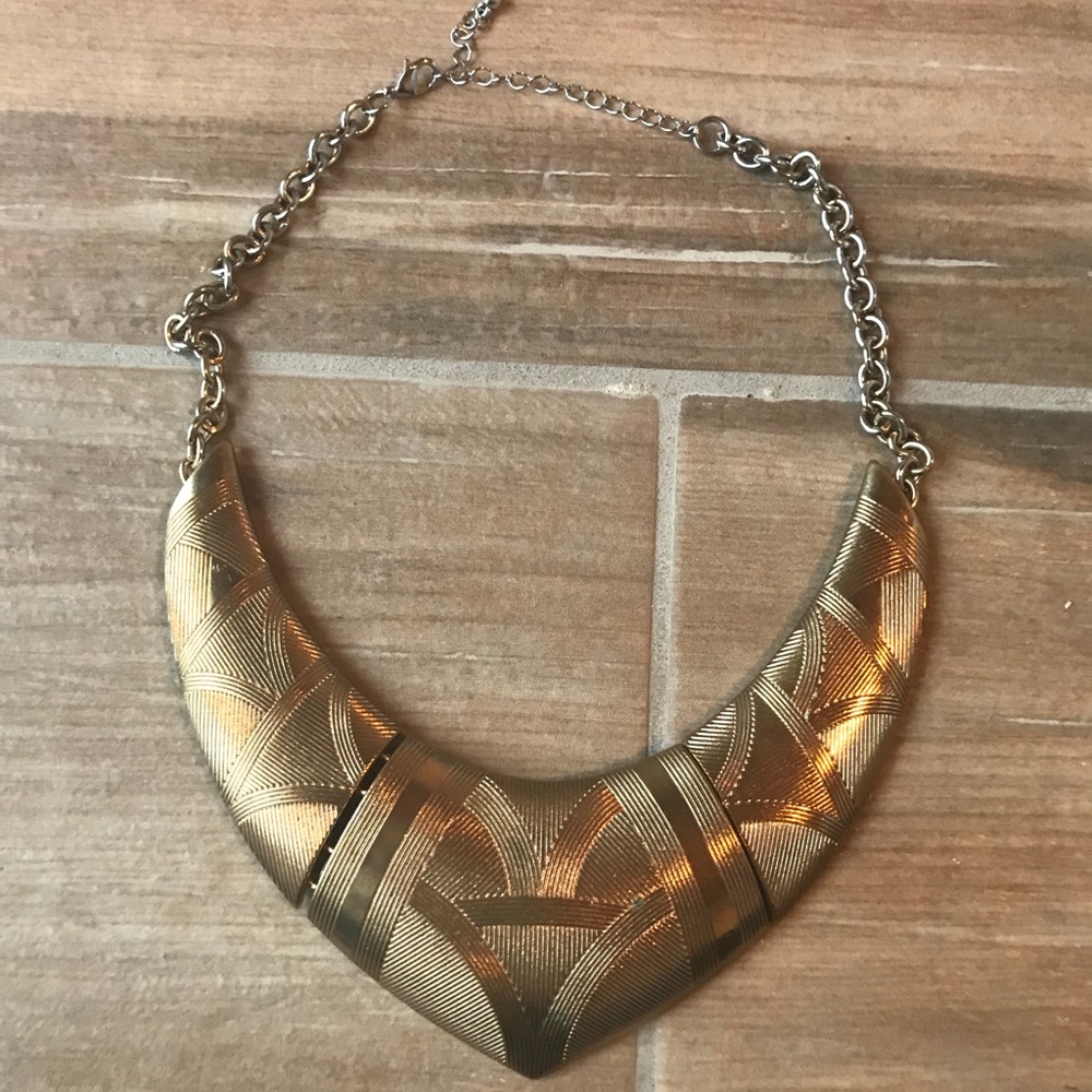 Gold statement necklace